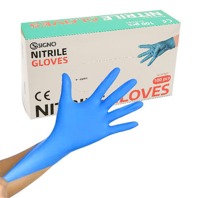 Luvas estéreis cirúrgicas do nitrilo nenhum látex nenhumas luvas estéreis descartáveis do pó