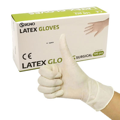Luva paciente médica não estéril pulverizada feita sob encomenda do exame das luvas do látex