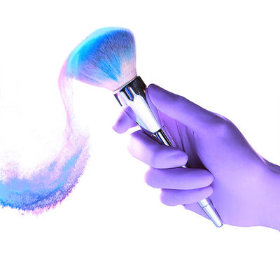 Impermeável livre do pó de borracha longo de Mil Medical Nitrile Gloves Large do roxo 5