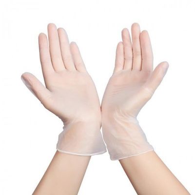 Cor transparente 1000PCs/CTN do XL das anti luvas descartáveis do vinil de Sugical do deslizamento