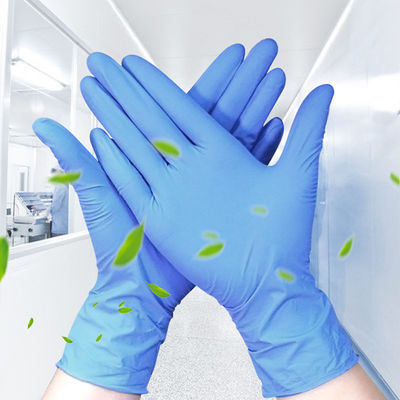 Meio descartável ambidextro das luvas do trabalho do nitrilo de Signo grande