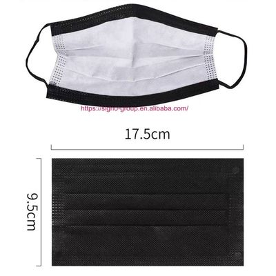 Poluição protetora descartável da máscara protetora anti 50pcs/box do earloop preto