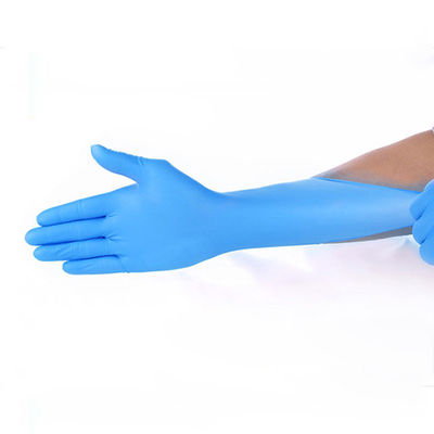 Luvas descartáveis resistentes químicas S-XL 100glove/Box do nitrilo do OEM