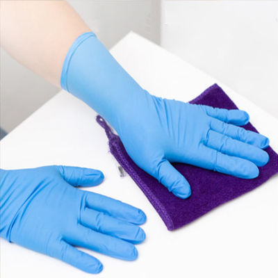Das luvas descartáveis puras do nitrilo de FDA 510K rasgo médio resistente