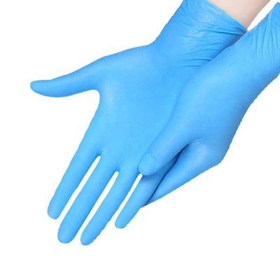 Luvas livres do nitrilo do grande pó ISO9000 usadas na flexibilidade alta dos hospitais