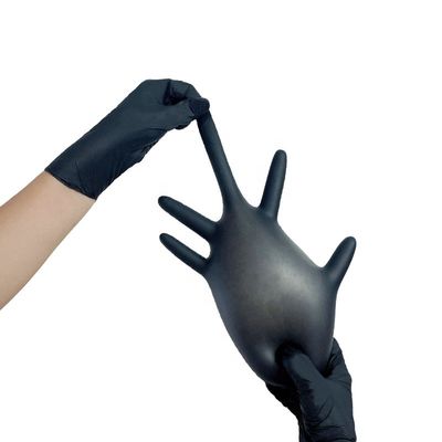 Luvas estéreis do nitrilo do anti preto da punctura S-XL para a proteção das mãos