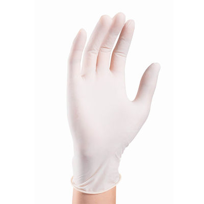 Meio transparente das luvas do látex da certificação do ISO 510K/das luvas exame do látex