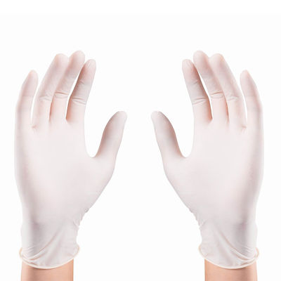 Das luvas médicas descartáveis brancas do látex de EN455 S-XL bom sentimento