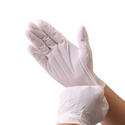 Meio transparente das luvas do látex da certificação do ISO 510K/das luvas exame do látex