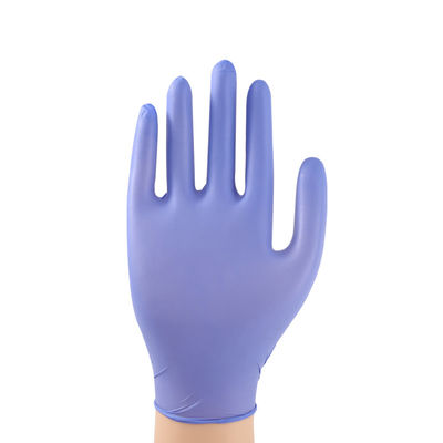 Luvas roxas da mistura do nitrilo do vinil do ODM do OEM para a transformação de produtos alimentares