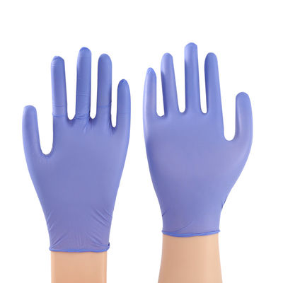 Luvas roxas da mistura do nitrilo do vinil do ODM do OEM para a transformação de produtos alimentares