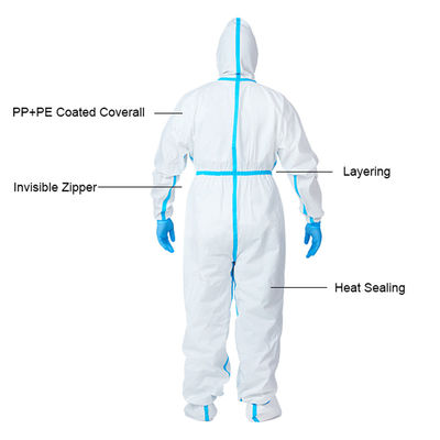 EN14126 contra da roupa descartável da proteção do sangue a combinação protetora médica