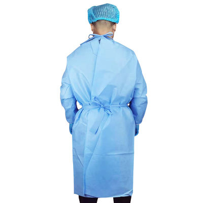 Vestido descartável resistente fluido 35gsm do isolamento dos PP do hospital para o paciente