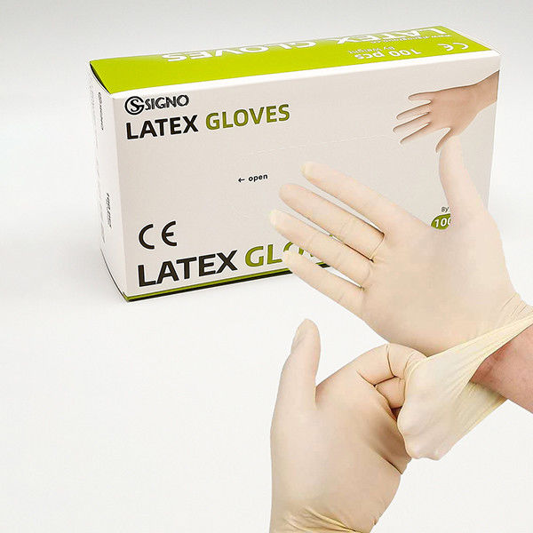 luva pulverizada estéril do exame do látex da mão da segurança das luvas cirúrgicas do látex 6ml