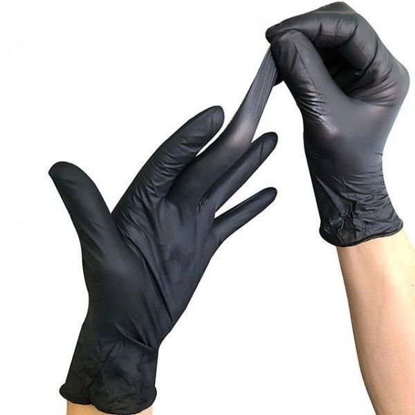 Resistência de corrosão descartável das luvas da mistura do nitrilo do vinil de XS-XL