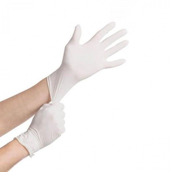 Luvas médicas descartáveis do látex de 12X24CM