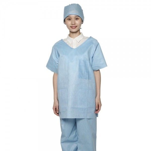 O hospital descartável de S-5XL esfrega o material médico de Suit 35gsm SMS da enfermeira
