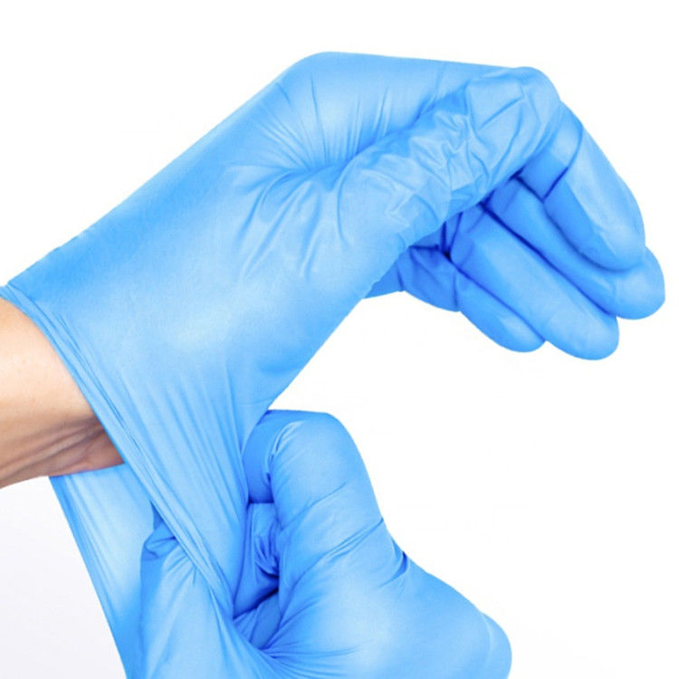 Luvas descartáveis resistentes químicas S-XL 100glove/Box do nitrilo do OEM