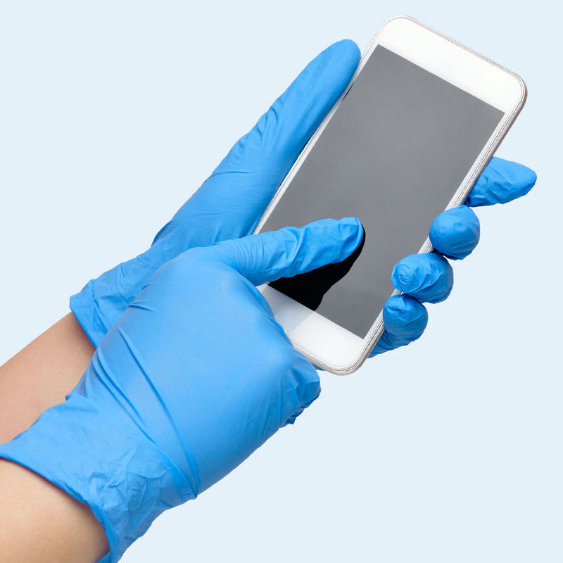 Das luvas cirúrgicas da mão do nitrilo de Tearproof ASTM D6319 luvas médicas descartáveis