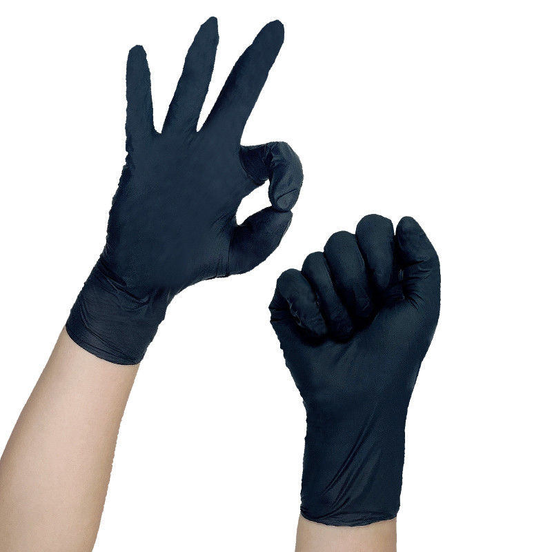 Exame estéril Mil Black Nitrile Gloves luvas do nitrilo de MSDS/6