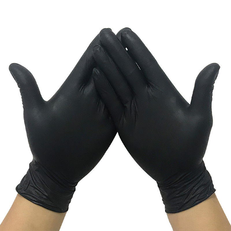 Luvas estéreis do nitrilo do anti preto da punctura S-XL para a proteção das mãos