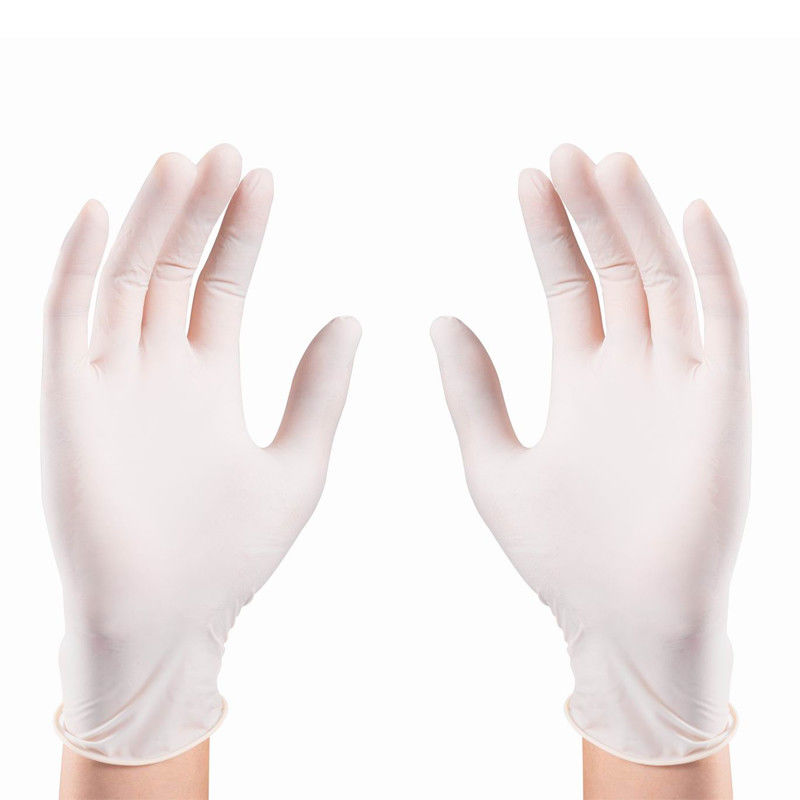 Das luvas médicas descartáveis brancas do látex de EN455 S-XL bom sentimento