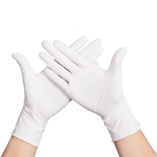 Luvas pulverizadas descartáveis padrão do látex do CE S-XL do ISO para o exame médico