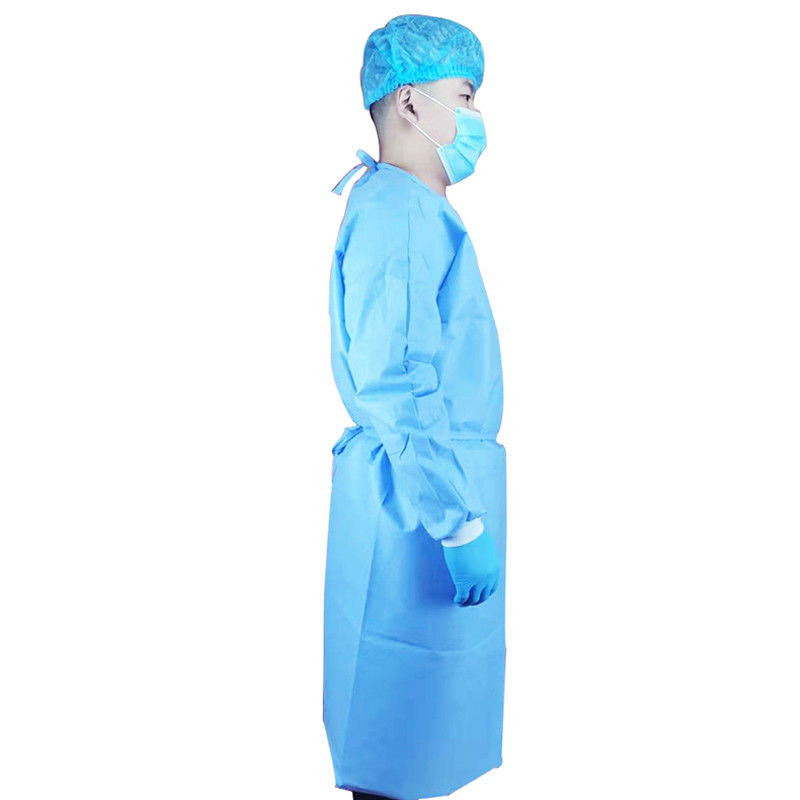 ISO13485 vestidos cirúrgicos descartáveis repelentes fluidos S M L XL XXL confortáveis