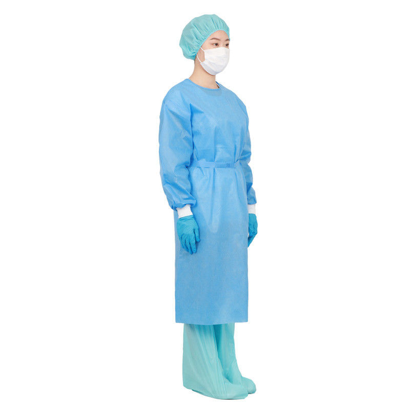 Vestidos protetores descartáveis impermeáveis do isolamento do polietileno dos vestidos 45gsm de SIGNO