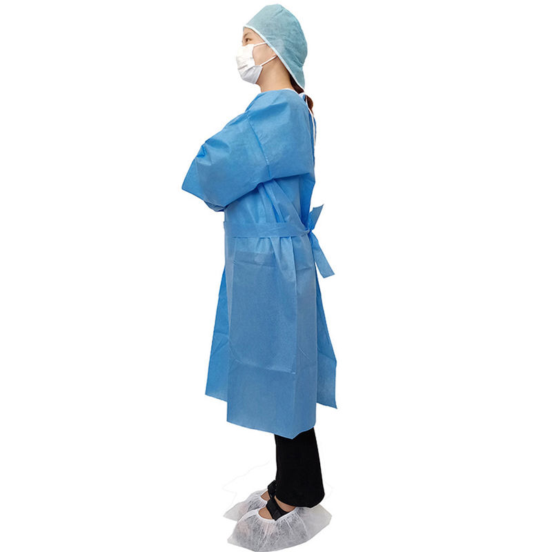 S M L vestido cirúrgico estéril do XL XXL reforçou o pescoço redondo da luva longa