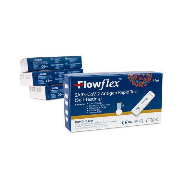 Teste rápido 5 Testkassette do antígeno de Acon Flowflex Cov 2 do teste do antígeno nasal do espécime